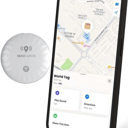 vaku luxos Vaku Luxos® ORLOK Tag Air GPS Tracker Smart Tag Item Finder Keychain Worldwide Tracking for Kids, Luggage, Pets Compatible with Apple Find My App MFi Certified with Replaceable Battery (Pack of 1) image 1