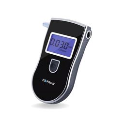 ESSPRON New Model Alcohol Tester Black Advance Portable Breathalyser- LCD Display Model & High Precision | 5 Mouthpieces Provided in The Box (Pack of 1) image 1