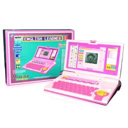 Gooyo GY-1105P Plug & Play English Learner Educational Laptop Toy with 20 Learning & Playing Activities | Pink Color, Dual Power Supply Source: Micro USB Cable (Included) & 3xAA Battery (Not Included) image 5