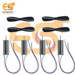 Electronic Spices Metal Dc 3.7V 716 7X16Mm Micro Coreless Motor With Propeller High-Speed Mini Drones (4 Motors + 4 Propellers) image 2