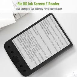 diyeeni E Reader, Ebook Reader with 6inch Ink Screen Display, 8GB of Storage, Navigation Mechanical Buttons, with Protective Case Film, Support PDF, TXT, DOC, FB2, EPUB, RTF, PRC, MOBI image 2