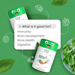 Little Joys Multivitamin Gummies for Kids | 2-6 Years | 30 Gummies | With 11 Vitamins & Minerals | Improves Immunity, Bone health & Antibody Production | No Added Sugar | Strawberry Flavour image 2