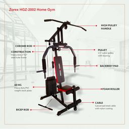 Zorex HGZ-1002 Home Gym Machine All in one equipments for Men Multiple Exercise with Multi Bench for Home Gym ZF-103 Adjustable Incline, Decline, and Flat Bench, Sit Up Abs Bench Press image 4