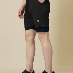 chkokko Double Layered Gym Shorts for Men Workout | Compression Inner Layer with Pockets Across Inner Outer and Back | Dry Fit Sports Athletic wear for Running Jogging or Training image 5