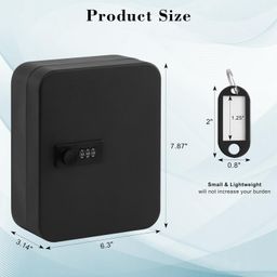 betlex Key Storage Combination Lock Cabinet Lock Box Wall Mount with 20 Keys Capacity Black Matte (Black 20 Keys Capacity) image 3