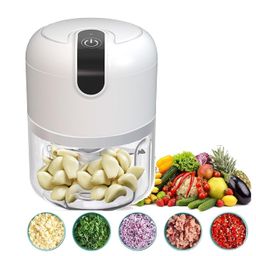 maghrola Mini Electric Wireless USB Rechargeable Garlic Chopper for Fruit & Vegetable,Small Food Processor Blender Mincer Tools for Garlic,Ginger,Chili,Minced Meat,Onion[ 250 ml, Multicolor, 37 Watts ] image 1