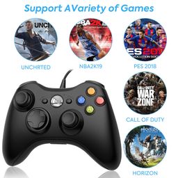 Ainoibo Wired Controller Compatible with Microsoft Xbox 360 and Windows PC (Windows 10/8.1/8/7) Game Controller for Xbox 360 with Dual Vibration and Ergonomic image 4