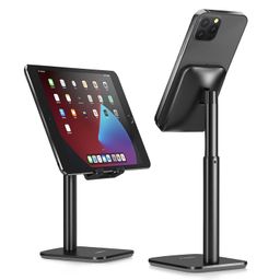 proffisy Mobile Stand for Table Height Adjustable Aluminium Phone Stand Holder for iPhone Kindle Stable Portable,Black image 1