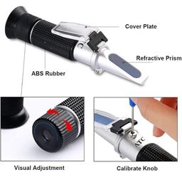 Erma Hand Salinity Refractometer for Aquarium, Marine Monitoring, Saltwater Testing, Dual Scale Salinity Tester 0-100 PPT& 1.000-1.070 Specific Gravity Saline Seawater Refractometer Hydrometer ATC image 5