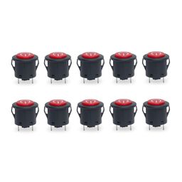 Electronic Spices SPCO ON/OFF/ON 3 Pin Self Lock Push Button Switch Pack of 10 image 1