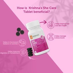 krishna's herbal & ayurveda Krishna's She Care Tablets – Advanced Women’s Wellness Supplement for Energy, Hormonal Balance & Immune Support, 60 Tablets - (Pack of 1) image 5