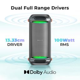 ZEBRONICS Roxor 100W Multi-Connectivity Bluetooth, HDMI ARC, Optical, USB, AUX in-Out Speaker with Dolby Audio, Wireless UHF MIC, and Karaoke, TWS, LED Lights, and Recording Function image 3