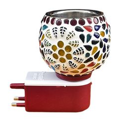 Dbell | Kapur Dani Electrical Camphor Diffuser. Glass Kapoor Dani & Essential Oil Diffuser with On Off Switch to Toggle Between Burner & Lamp (Fulpati & Goti) image 5