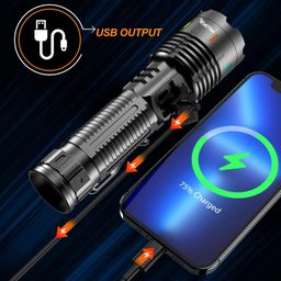 Suicune Flashlights High Lumens Rechargeable, 250000 Lumens Powerful Magnetic Flash Lights, Super Bright Led Flashlight with 5 Modes & Digital Display,Waterproof Flash Light for Camping image 2