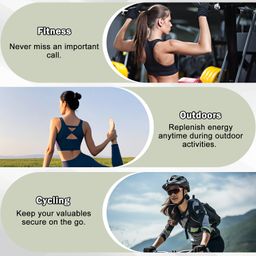 TecoKart® Slim Running Belt Bag with Hook Elastic Waist Pack for Phone Keys Earbuds and Essentials Large Capacity Waist Bag for Workouts Exercise Cycling and Travel image 5