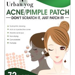 Urban Yog Acne Pimple Patch for Face (72 dots) | Waterproof Patches for Active Acne | Absorbs Pimple Overnight and Reduces Excess Oil | Facial Patches with 100% Hydrocolloid image 1