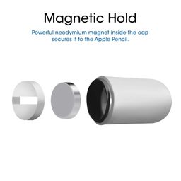 TechMatte Magnetic Replacement Cap Compatible with Apple Pencil 1st Generation with Cap Holder (Updated Version) image 2