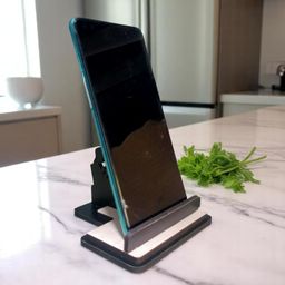 LASER ART Mobile Holder Stand for Desk, Home & Car Dashboard | MDF Mobile Stand for Study, Video Shooting & Office Use | Easy to Assemble Phone Stand | Natural Wood Finish image 4