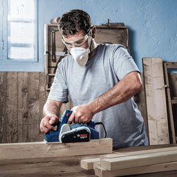 Bosch GHO 6500 Electric Planer, 650W, 2.6 mm Depth, 82 mm Width, 16,500 rpm, Optimized Air Flow, 2.8 kg + Hex Key, Parallel Guide, Sharpening Device & Setting Gauge For HSS Blade, 1 Year Warranty image 2