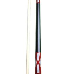 JBB Pool Cue Stick with Carry Cue Case, Half-Joint, 12mm, Red image 2