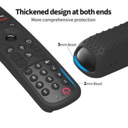 Oboe Silicone TV Remote Cover Compatible With LG AN-MR21GA (2021) MR22GA (2022) MR23GA (2023) Magic Remote Case With Loop (B-Black) [Remote NOT Included] image 4