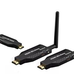 MICROWARE 50M Wireless HDMI Transmitter and 2 Receiver, 4K Input 1080P Output, Low Latency, Plug and Play, Compatible with Laptops, Cameras, PCs, Blu-ray Players, HDTVs, Projectors image 1