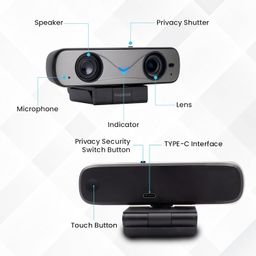PeopleLink Astro A10, 3-in-1 Webcam with Built-in Speaker and Mic, Full HD Camera, Fast Autofocus, Privacy Shutter,Compact Design Web Camera for PC/Desktop/Laptop. Best for Conferencing, Streaming image 5