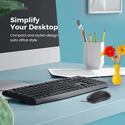 Ant Value FKBRI02 Wired Keyboard and Mouse Combo,Full-Size Keyboard and Mouse Combo with Optical 3 Button Mouse, USB Plug-and-Play, Compatible with Desktop, Laptop, Notebook - Black image 3