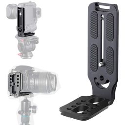 ZODUCT HOT-L Type Quick Release Vertical Plat 1/4 Horizontal Universal Plat stabilizer Dual Camera L Bracket Plat for DSLR SLR Video Shooting Compatible with Nikon, Canon, DJI, Tripod and Monopod image 1