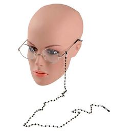 av fashion india Black Beaded Eyeglass Sunglass Spectacle Cord & Lanyard Neck Strap String Chain Link Holder 74 Cms image 2