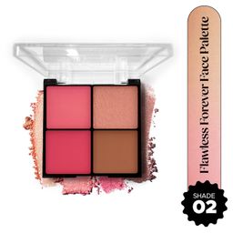 Hilary Rhoda Flawless Forever Face Palette | Highlighter, Contour & 2 Blushes | All-in-one Face Makeup Kit | Highly Pigmented & Long Lasting Face Palette | 11.2g (Medium- Shade 02) image 2