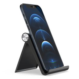 amazon basics Multi Angle Desktop Foldable Stand Tablet/Mobile Stand Holder for iPhone, Android, Samsung, OnePlus, Xiaomi, Smartphones. Portable, for Your Bed,Home, Office, Home (Black) image 2