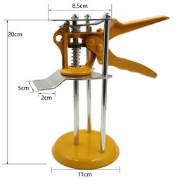 NIKTION Tile Lifting Adjuster Positioner Leveler Non-Magnetic Precision Level,Wall Tile Leveling Lifter Top Height Metal PP Yellow,Wall Leveling System Ceramic Tile Locator Tools for Floor image 2