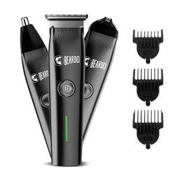Beardo Ape-X Prime 3-in-1 Multipurpose Trimmer for Men | Grooming Kit : Beard Trimmer, Precision Trimmer, Ear & Nose Trimmer | Stainless Steel self-sharpening blades | Type C charging image 1