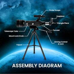 Audavibe Educational 140x Astronomical Telescope with APP | 1000+ Facts on Solar System, Spacesuits, Launchers, Celestial Bodies, etc | AstroReels, Skymap & AR Based Fun Learning (40070) image 4