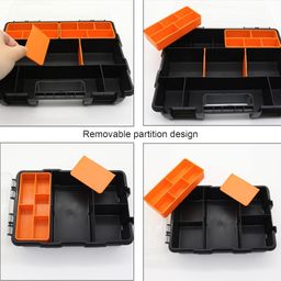 Sevia Plastic Hardware & Parts Organizer Work Tools 21 Compartments Wrench Screwdriver Sockets Screw and Small Tools Box, Plastic Tool Storage Box for Nails, Screws, Nuts, and Bolts image 5