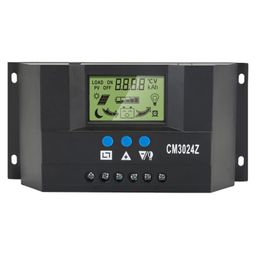 saooer Solar Charge Controller 40A 12V/24V,Solar Panel Battery Intelligent Regulator Black,Charge Controller Generator LCD Display in Solar Controller Voltage Regulator PWM for Lighting System image 1