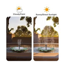 generic Solar Water Fountain for Home 8 nozzles Floating Lotus Leaf Sprinkler Mini Pump for Garden, Outdoor, Pool, Fish Aquarium Tank, Decoration (7V/1.4W Black ABS) image 5