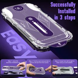 CZARTECH [Auto-Align] Quick Fix Tempered Glass For iPhone 15 Screen Guard Protector Edge to Edge Full Protection 9H glass with Self Application kit | Bubble Free | Scratch Resistant | Military Grade Protection. image 5