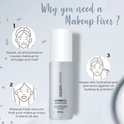 FACESCANADA Ultime Pro Makeup Fixer, 50 Ml | Long Lasting Makeup Setting Spray | Keeps Makeup Intact | Hydrates, Soothes & Refreshes Skin | Hyaluronic Acid & Vitamin E Enriched | No Alcohol image 4