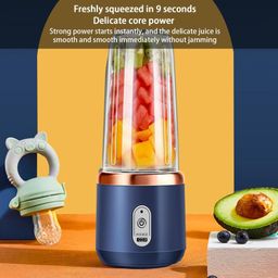 ROMINO Portable Juicer Blenders For Smoothies And Juices, USB Rechargeable Mini Juicer Bottle Mixer Shake Maker Machine With 1800Mah Rechargeable Battery, Smoothie Blender With 400ml Jar image 5
