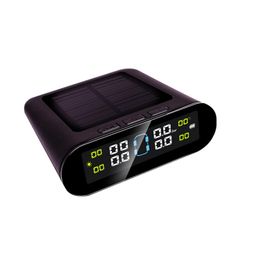 MYADDICTION Car Tire Pressure Monitoring System LCD Display with Solar Charge Solar TPMS External Sensor| Automotive Tools & Supplies | Other Auto Tools & Supplies image 1