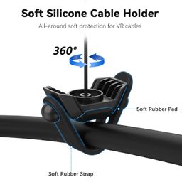 m amvr AMVR [Pro Version] VR Cable Management, 6 Packs Retractable Ceiling Pulley System for Oculus Quest/Quest 2/Rift/Rift S/Valve Index/HTC Vive/Vive Pro/HP Reverb G2/PSVR Link Cable (Black) image 5