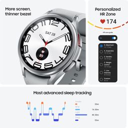 Samsung Galaxy Watch6 Classic Bluetooth (47mm, Silver, Compatible with Android only) | Introducing BP & ECG Features image 2