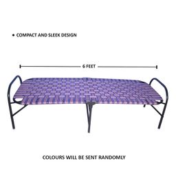 ps parvesh smart Portable Iron Folding Guest Bed and Camping Bed, Extra Space Saving Design for Home Single Size 30 x 72 image 4