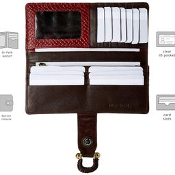 hidesign womens EE FRIEDA WI RF One size Marsala Red II Bi-fold Wallet image 3