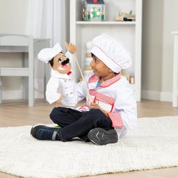Melissa & Doug Chef Puppet with Detachable Wooden Rod for Animated Gestures image 2