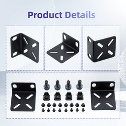 Rack Mount Kit 19 inch Adjustable Switch Rack Ears Compatible for Most Buffalo Tech, Cisco, NETGEAR,Dell, D-Link, Linksys and TRENDnet Products image 3