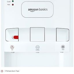 amazon basics Hot, Cold and Normal Water Dispenser with Refrigerator, Top Loading,18Liter,White image 5