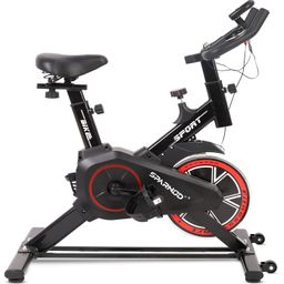 SPARNOD FITNESS SSB-08 Spin Bike Exercise Cycle for Home Gym with 8kg Flywheel, LED Display, Pulse Sensor, Adjustable Resistance, Silent Belt Drive, 4-way Adjustable Cushioned Seat and 2-way Handlebar (SSB-08 (8kg Flywheel)) image 1